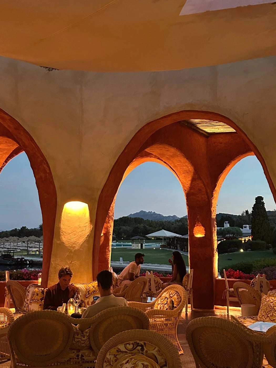 Arches at dusk in Costa Smeralda